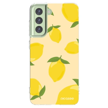 Picasee διαφανής θήκη σιλικόνης Samsung Galaxy S21 FE 5G - Limoncella