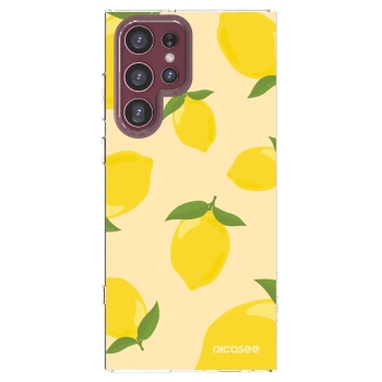 Picasee διαφανής θήκη σιλικόνης Samsung Galaxy S22 Ultra 5G - Limoncella