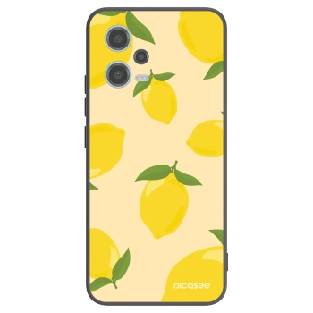 Picasee Μαύρη θήκη σιλικόνης για Xiaomi Redmi Note 12 5G - Limoncella