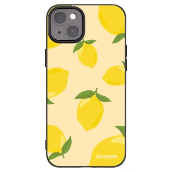 Picasee Μαύρη θήκη σιλικόνης για Apple iPhone 15 Plus - Limoncella