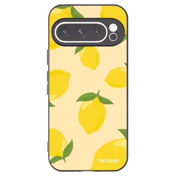 Picasee Μαύρη θήκη σιλικόνης για Google Pixel 9 Pro - Limoncella