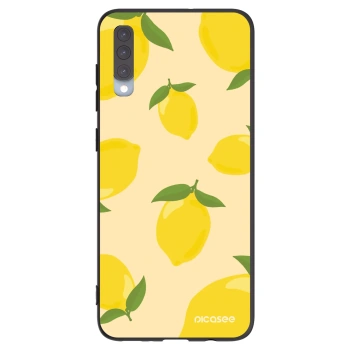 Picasee Μαύρη θήκη σιλικόνης για Samsung Galaxy A70 A705F - Limoncella