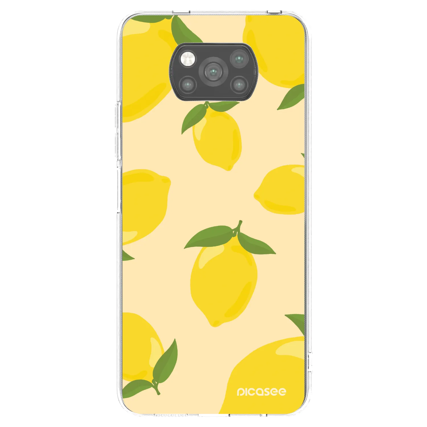 Picasee Μαύρη θήκη σιλικόνης για Xiaomi Poco X3 - Limoncella