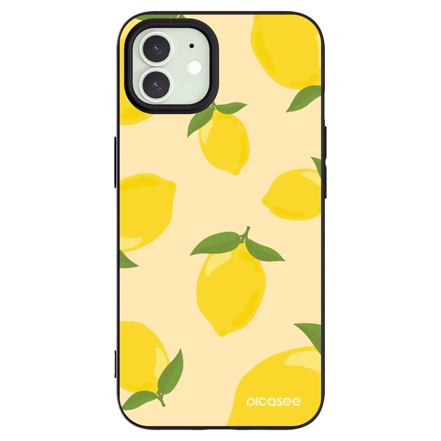 Picasee Μαύρη θήκη σιλικόνης για Apple iPhone 12 Pro - Limoncella