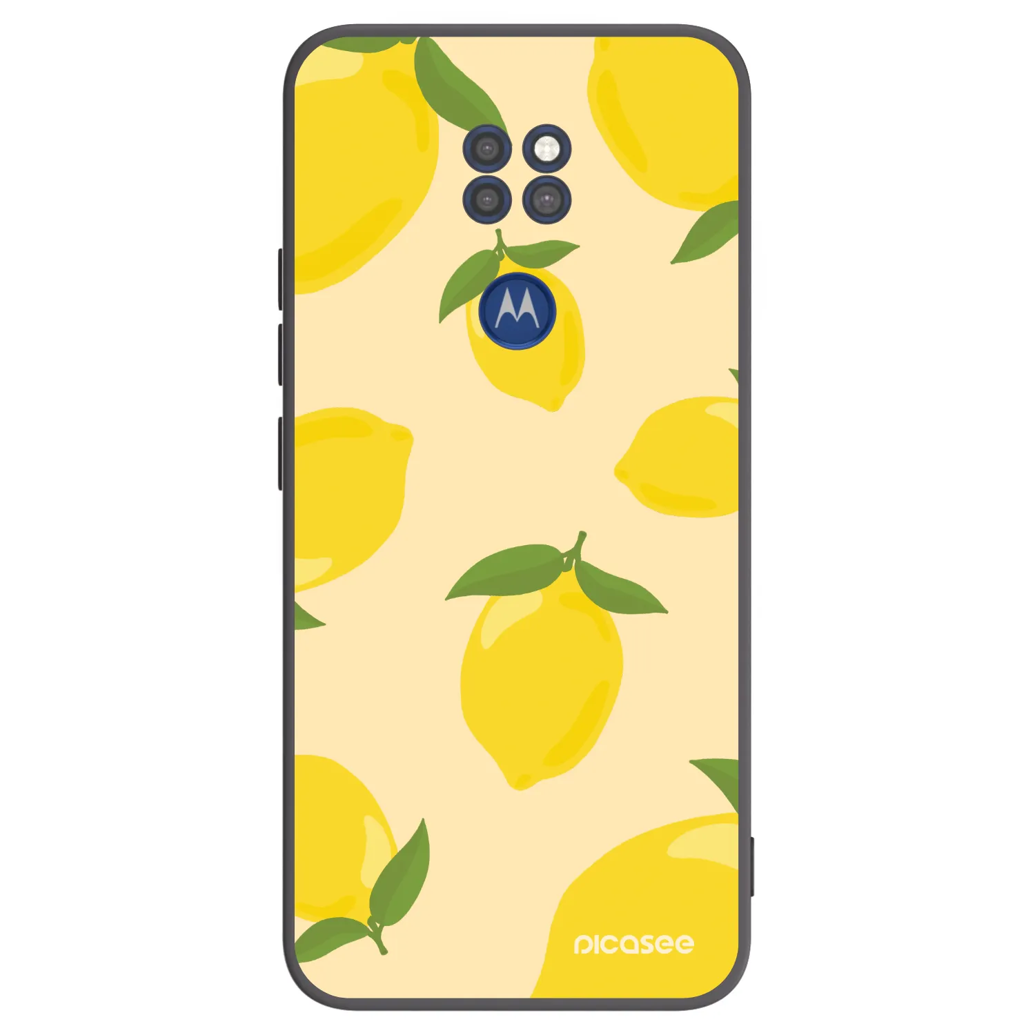Picasee Μαύρη θήκη σιλικόνης για Motorola Moto G9 Play - Limoncella