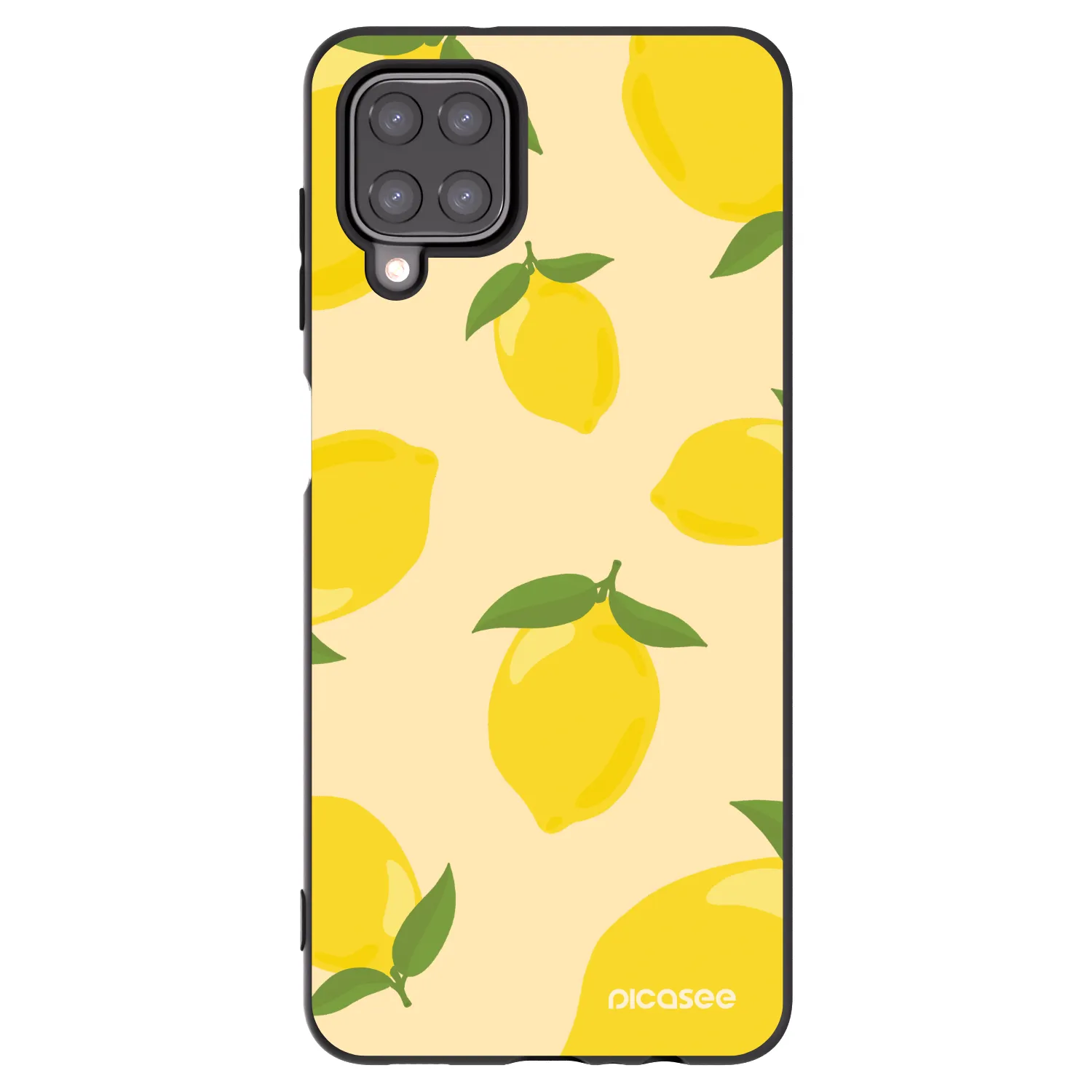 Picasee Μαύρη θήκη σιλικόνης για Samsung Galaxy A12 A125F - Limoncella