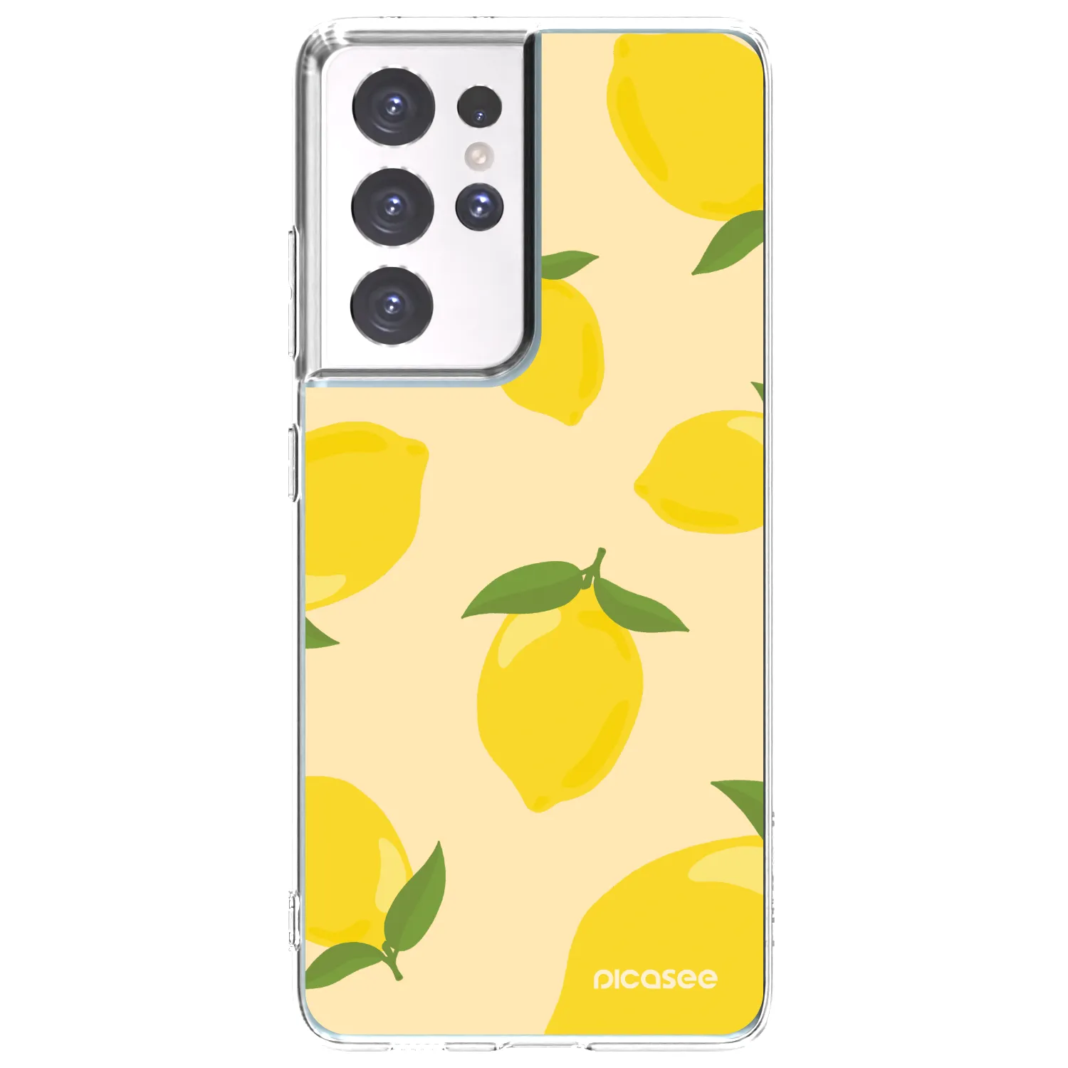 Picasee διαφανής θήκη σιλικόνης Samsung Galaxy S21 Ultra 5G G998B - Limoncella