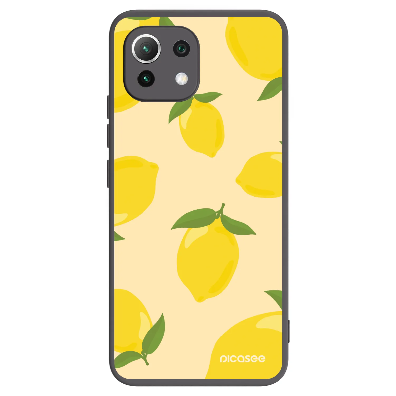 Picasee Μαύρη θήκη σιλικόνης για Xiaomi Mi 11 Lite - Limoncella
