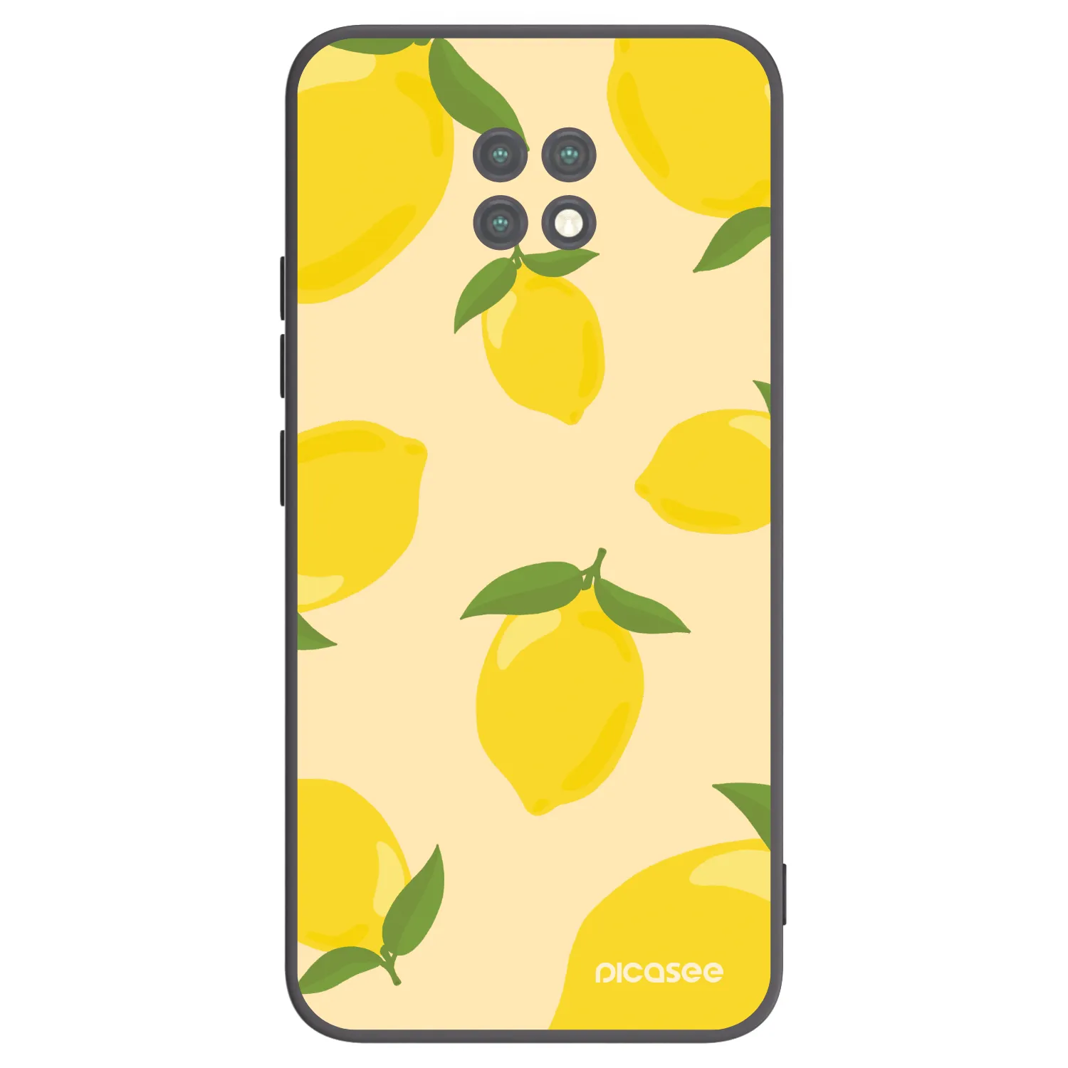 Picasee Μαύρη θήκη σιλικόνης για Xiaomi Redmi Note 9T - Limoncella