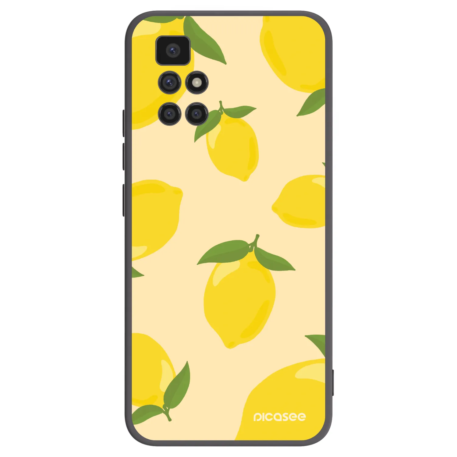 Picasee Μαύρη θήκη σιλικόνης για Xiaomi Redmi 10 - Limoncella