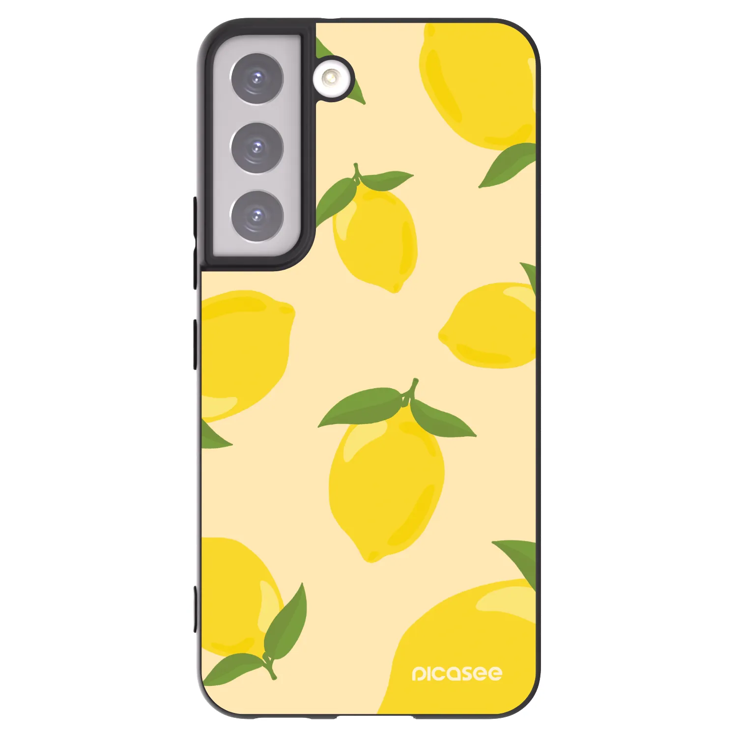 Picasee Μαύρη θήκη σιλικόνης για Samsung Galaxy S22 5G - Limoncella