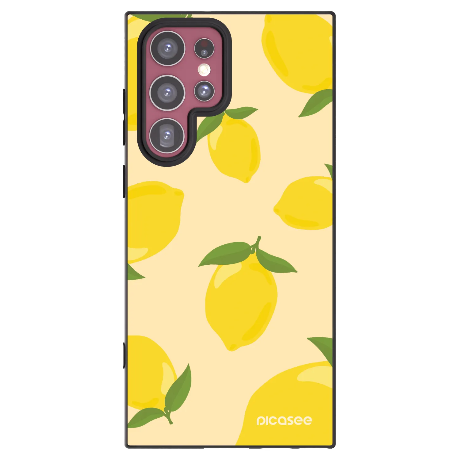 Picasee Μαύρη θήκη σιλικόνης για Samsung Galaxy S22 Ultra 5G - Limoncella