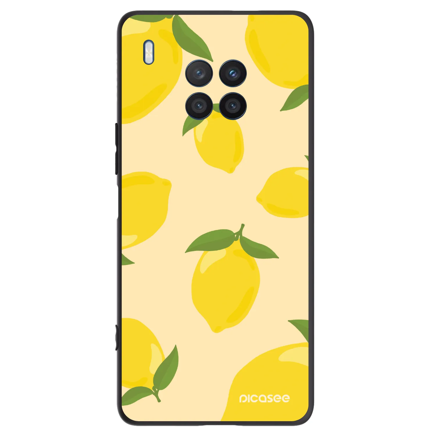Picasee Μαύρη θήκη σιλικόνης για Honor 50 Lite - Limoncella
