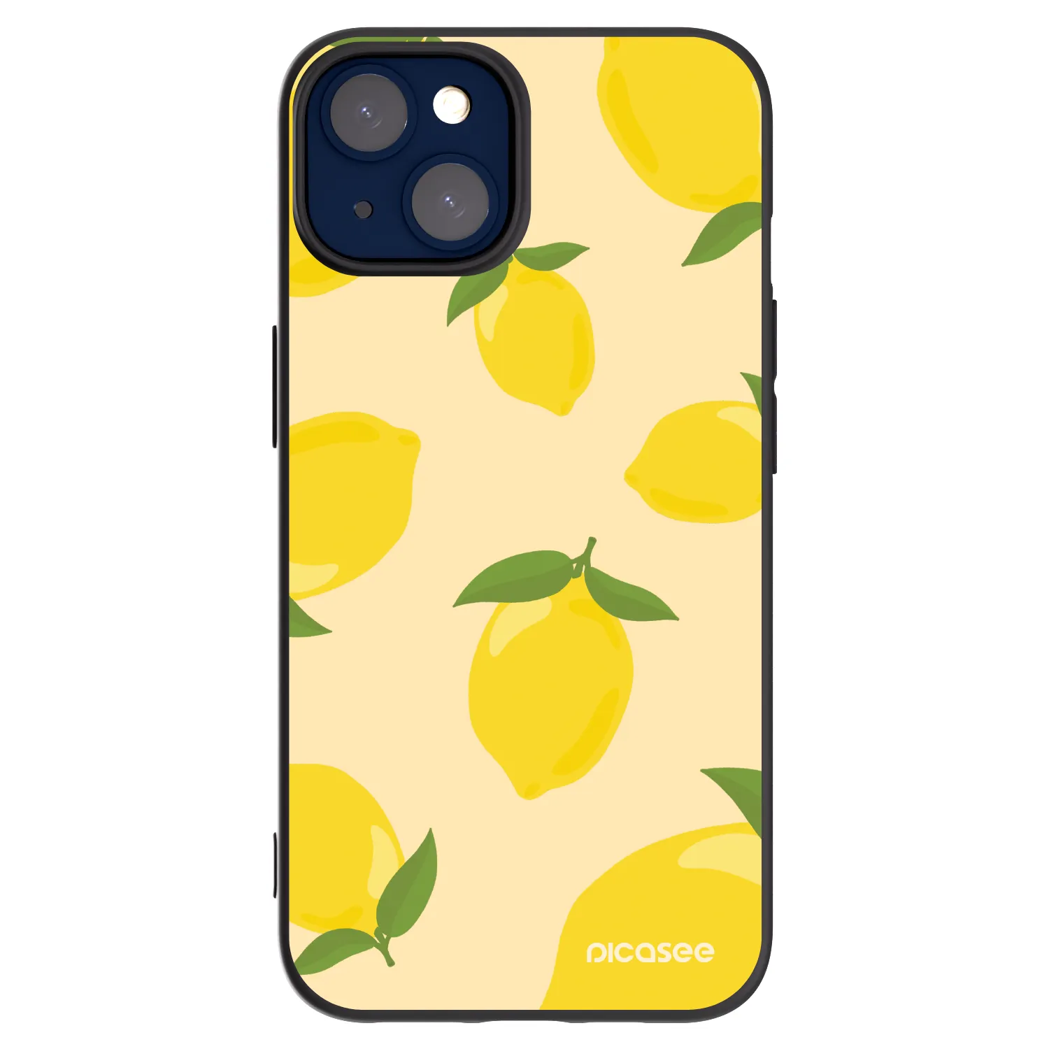 Picasee Μαύρη θήκη σιλικόνης για Apple iPhone 14 - Limoncella