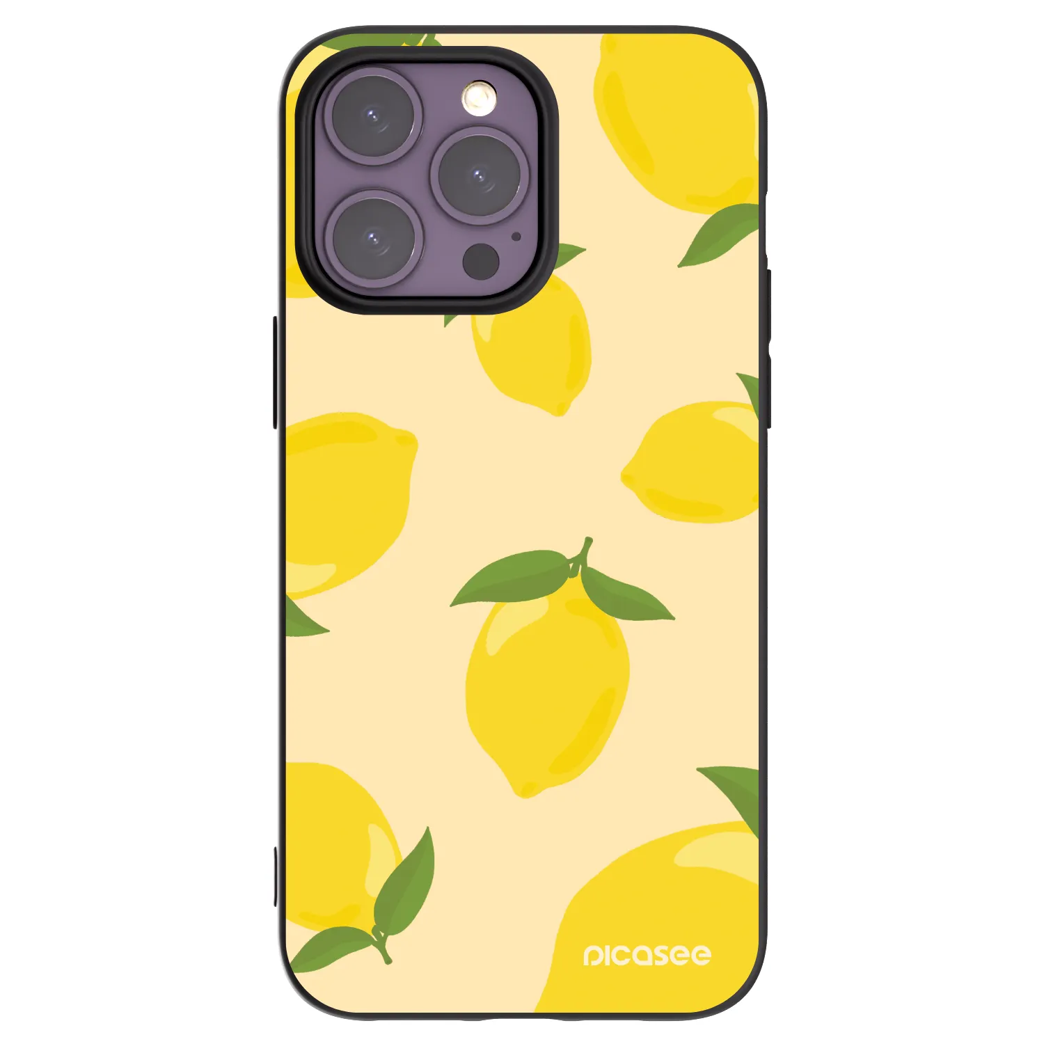 Picasee Μαύρη θήκη σιλικόνης για Apple iPhone 14 Pro Max - Limoncella