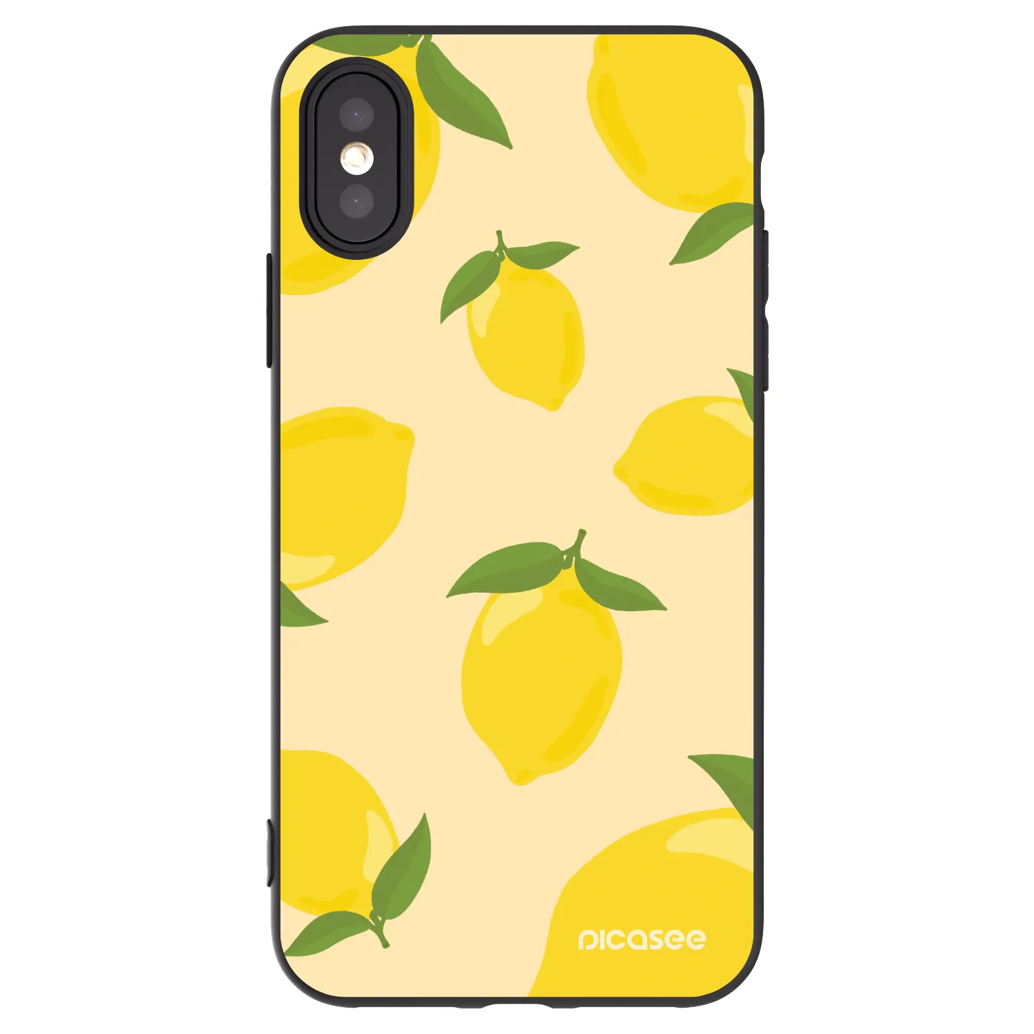 Picasee Μαύρη θήκη σιλικόνης για Apple iPhone X/XS - Limoncella