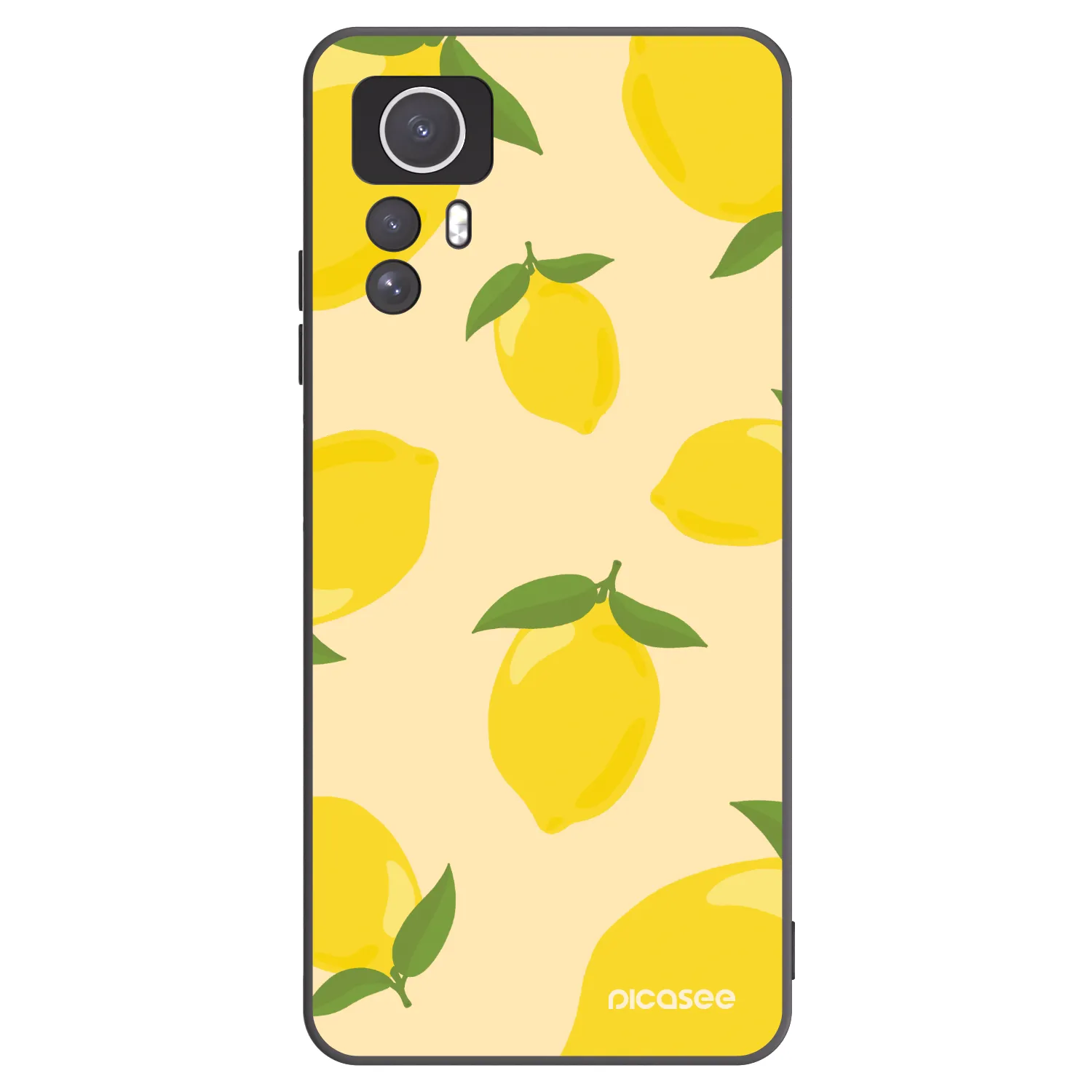 Picasee Μαύρη θήκη σιλικόνης για Xiaomi Redmi Note 12S - Limoncella