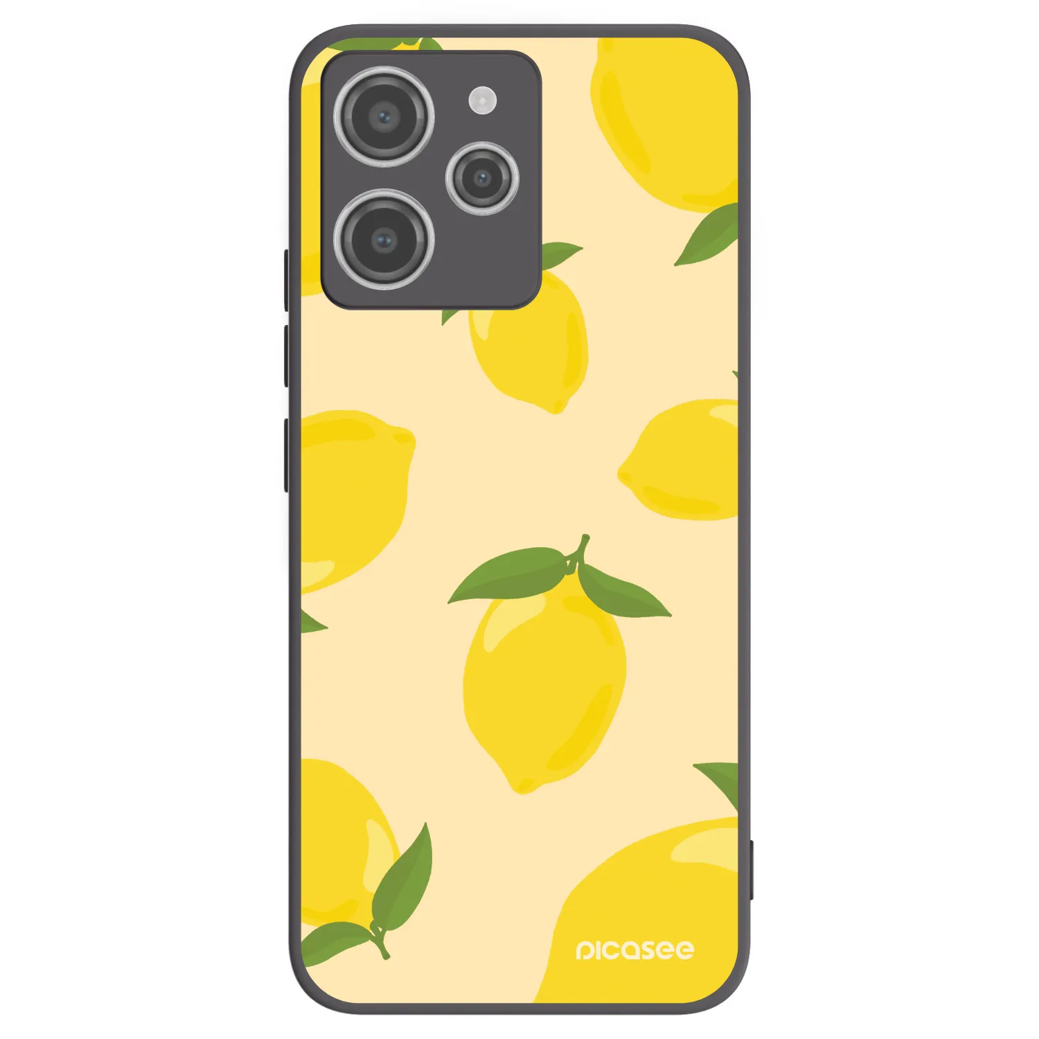 Picasee Μαύρη θήκη σιλικόνης για Xiaomi Redmi 12 4G - Limoncella