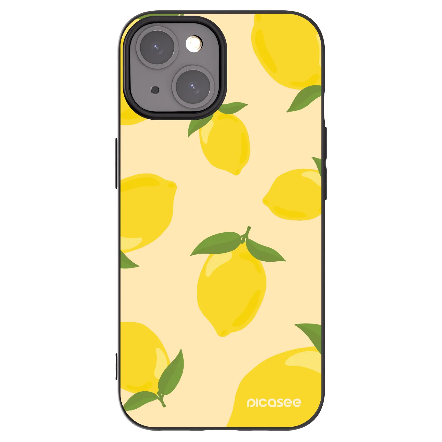 Picasee Μαύρη θήκη σιλικόνης για Apple iPhone 15 - Limoncella