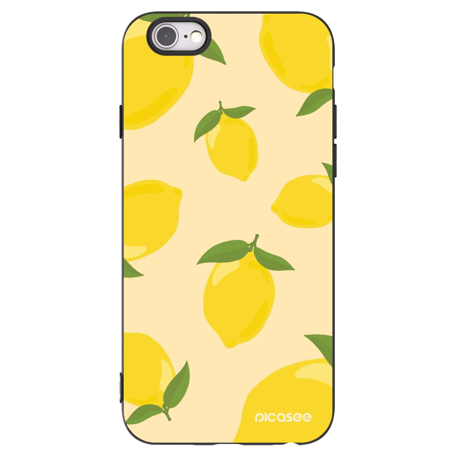 Picasee Μαύρη θήκη σιλικόνης για Apple iPhone 6/6S - Limoncella