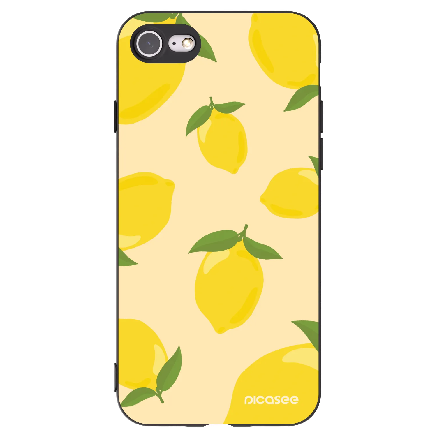 Picasee Μαύρη θήκη σιλικόνης για Apple iPhone 7 - Limoncella