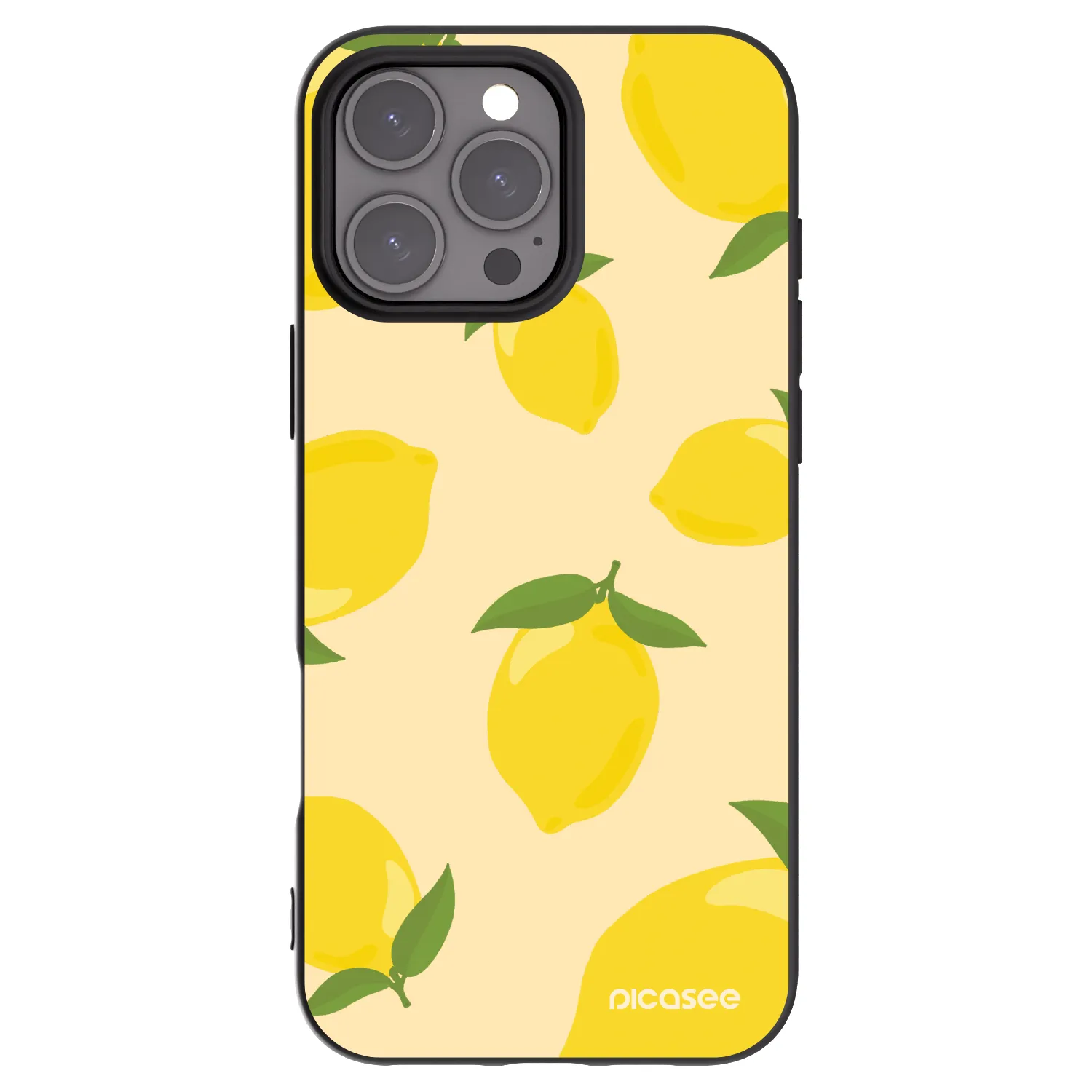 Picasee Μαύρη θήκη σιλικόνης για Apple iPhone 16 Pro Max - Limoncella