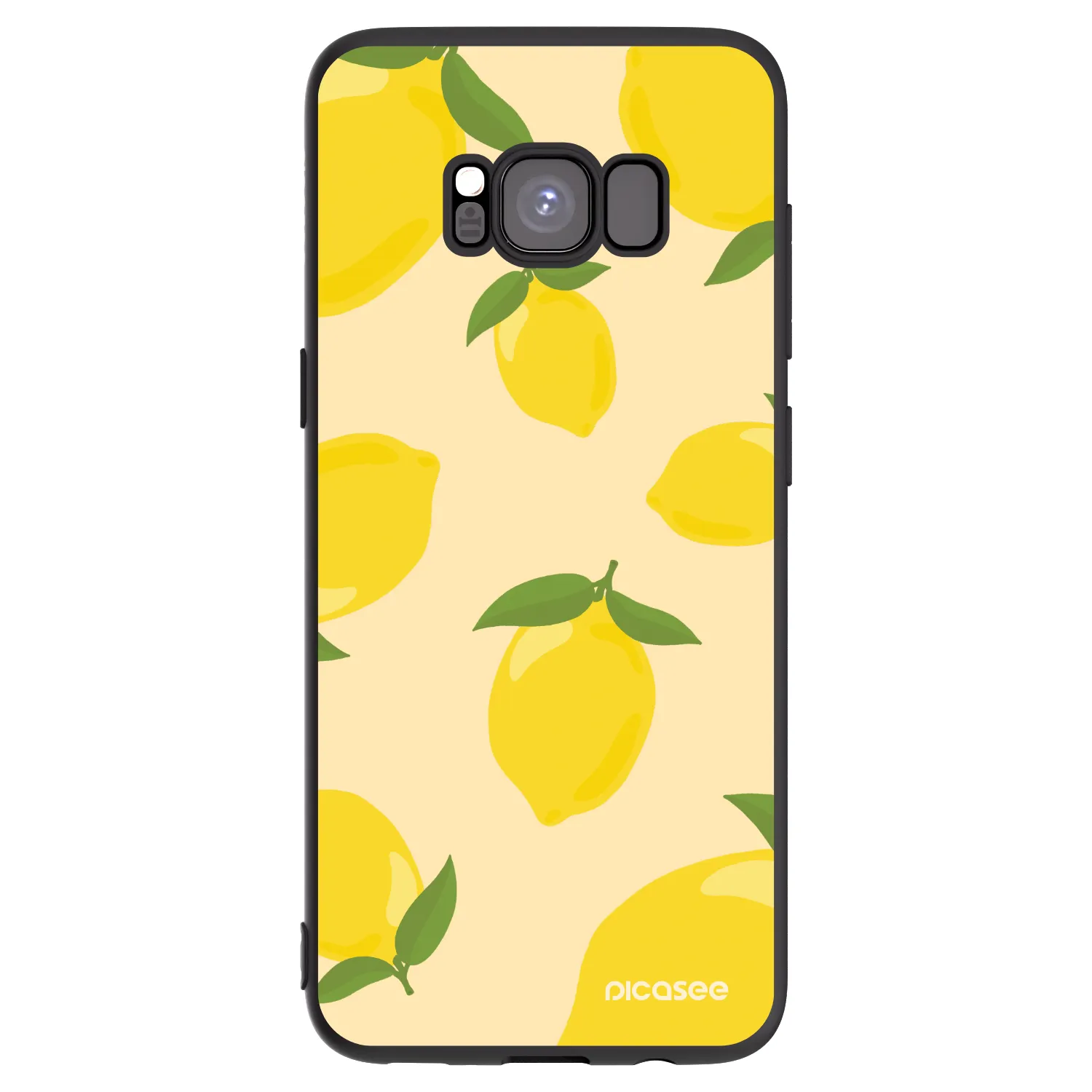 Picasee Μαύρη θήκη σιλικόνης για Samsung Galaxy S8 G950F - Limoncella