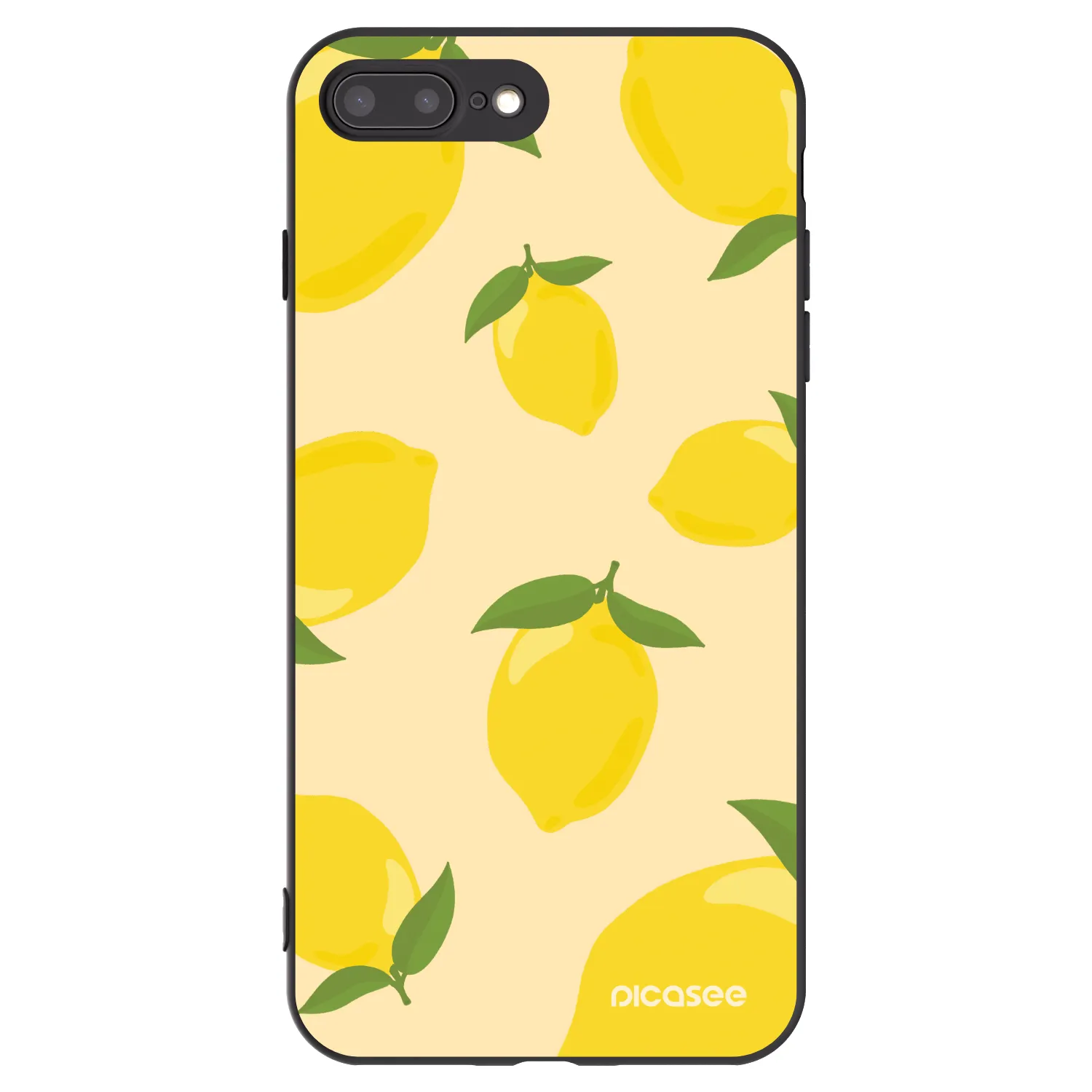 Picasee Μαύρη θήκη σιλικόνης για Apple iPhone 8 Plus - Limoncella