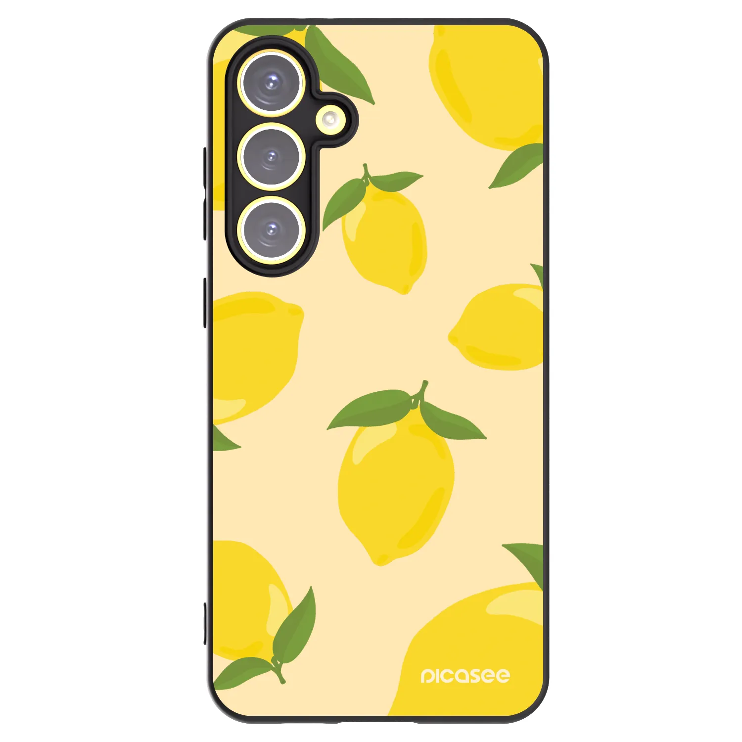 Picasee Μαύρη θήκη σιλικόνης για Samsung Galaxy S24 FE S721B - Limoncella