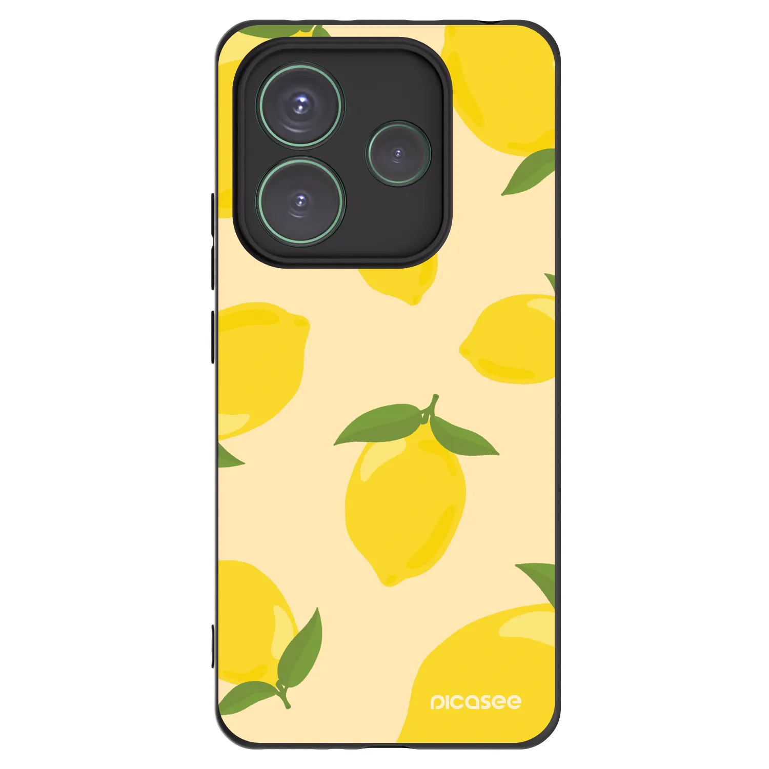 Picasee Μαύρη θήκη σιλικόνης για Xiaomi Redmi Note 14 5G - Limoncella