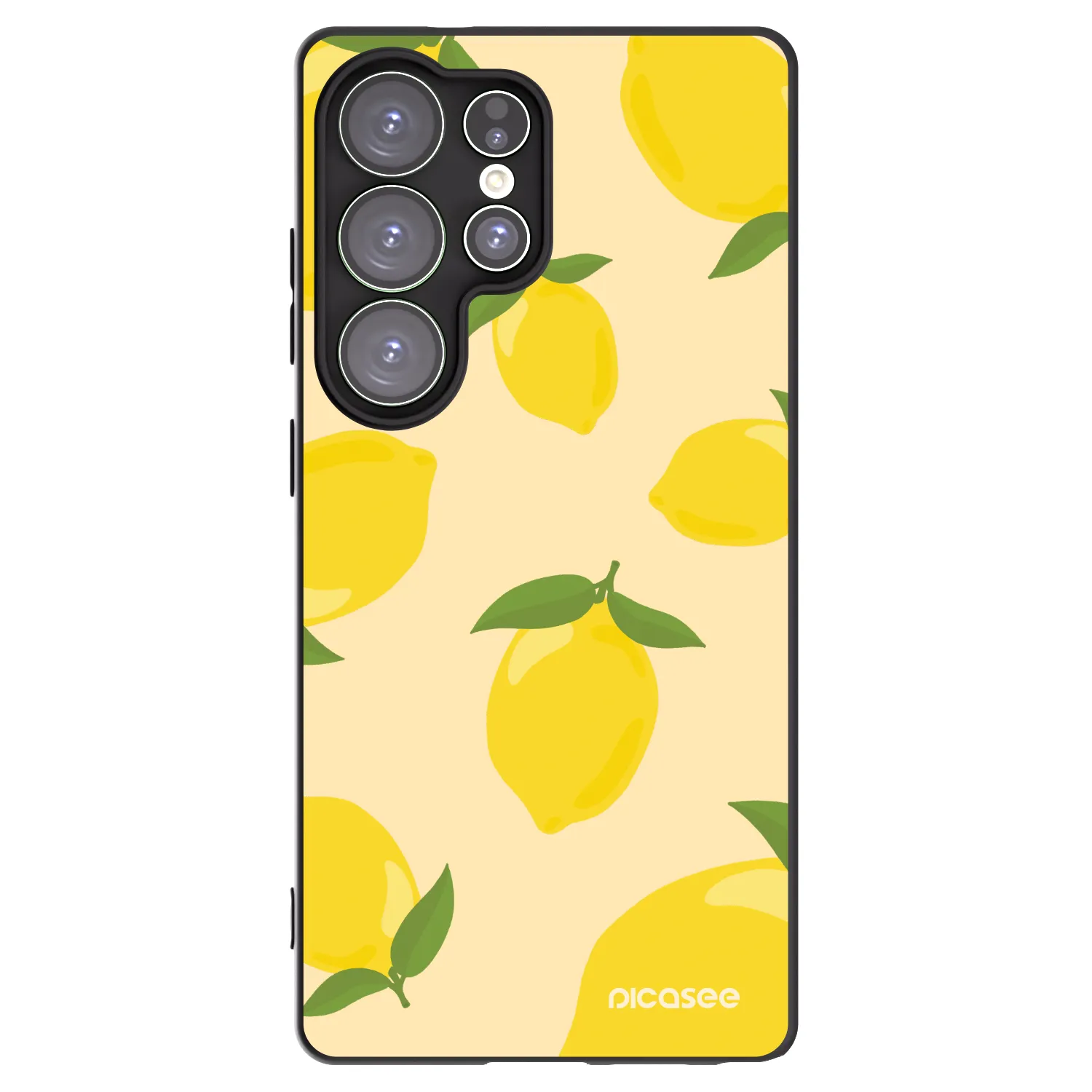 Picasee Μαύρη θήκη σιλικόνης για Samsung Galaxy S25 Ultra 5G - Limoncella