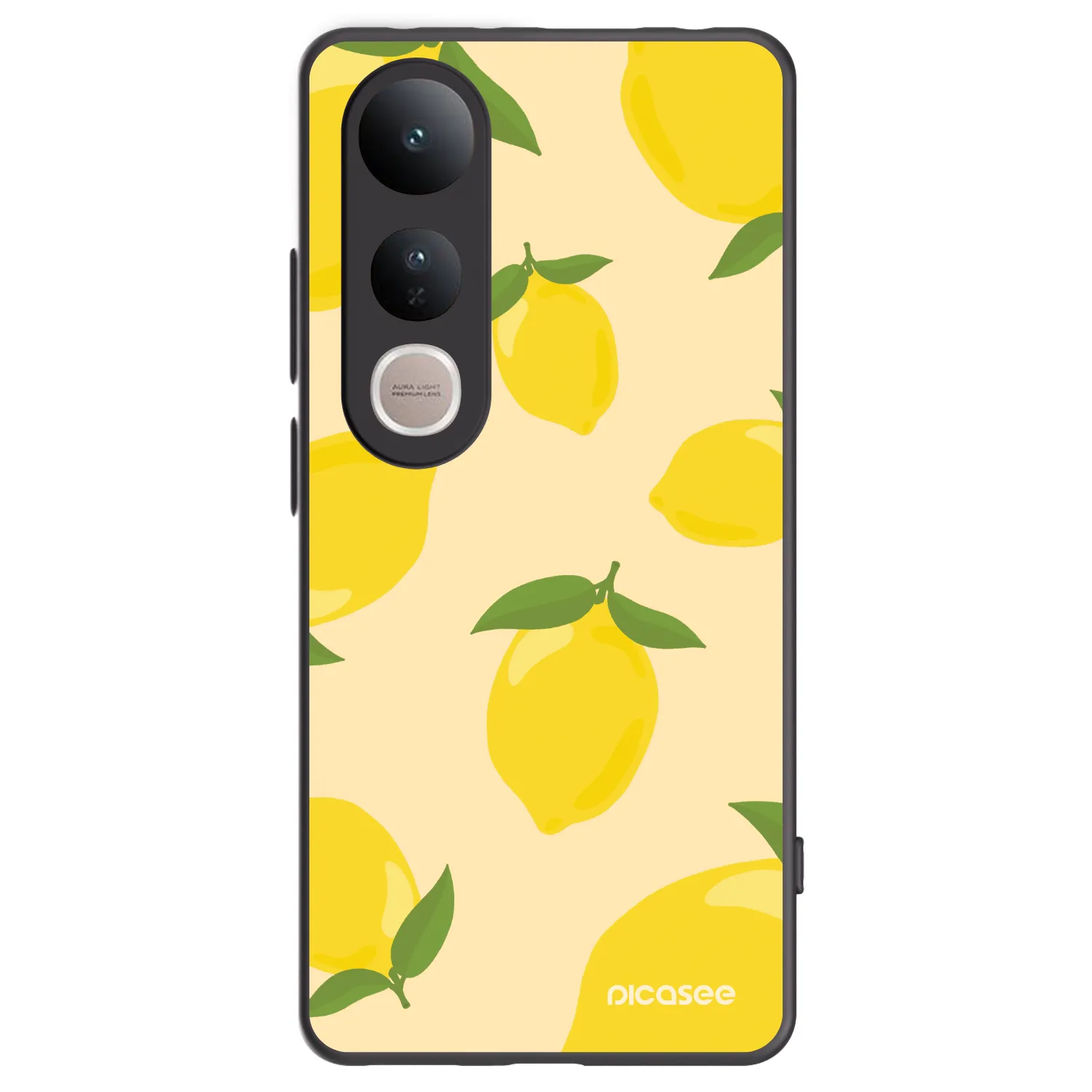 Picasee Μαύρη θήκη σιλικόνης για Vivo V50 Lite 5G - Limoncella
