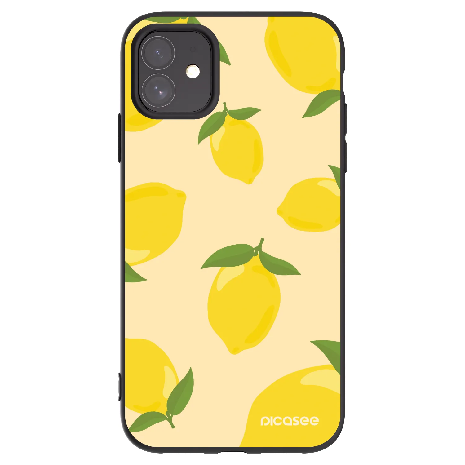 Picasee Μαύρη θήκη σιλικόνης για Apple iPhone 11 - Limoncella