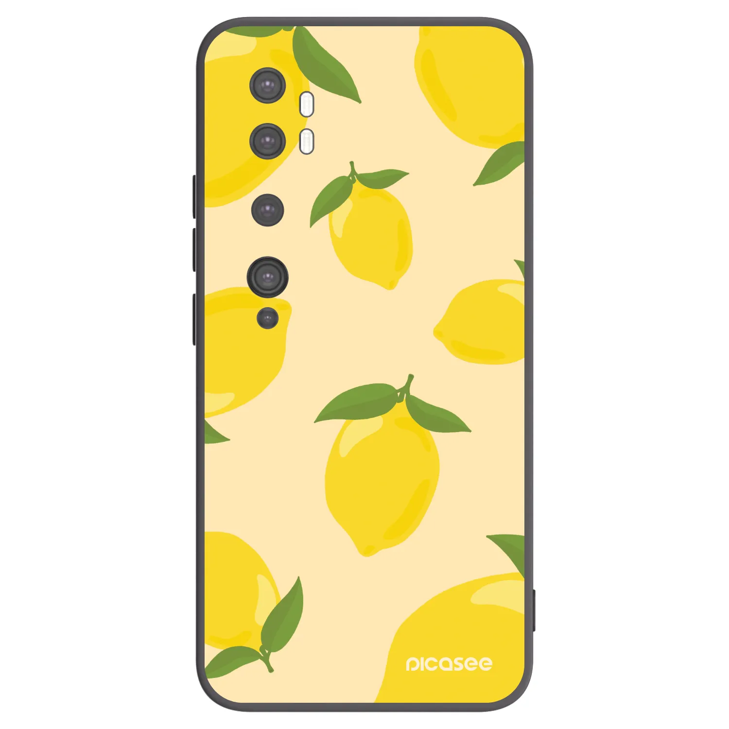 Picasee Μαύρη θήκη σιλικόνης για Xiaomi Mi Note 10 (Pro) - Limoncella