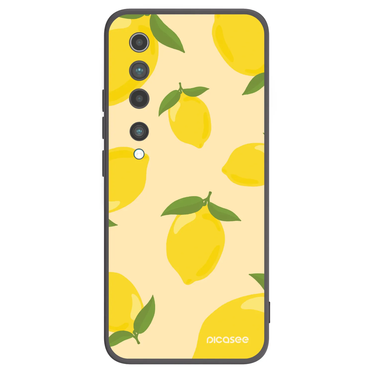 Picasee Μαύρη θήκη σιλικόνης για Xiaomi Mi 10 - Limoncella