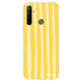 Picasee διαφανής θήκη σιλικόνης Realme 6i - Lines lemon