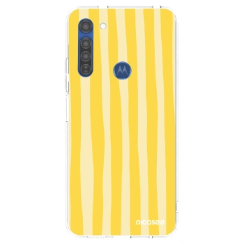 Θήκη για Motorola Moto G8 - Lines lemon
