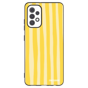 Picasee Μαύρη θήκη σιλικόνης για Samsung Galaxy A32 5G A326B - Lines lemon