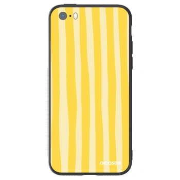 Θήκη για Apple iPhone 5/5S/SE - Lines lemon