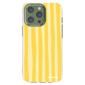 Picasee διαφανής θήκη σιλικόνης Apple iPhone 13 Pro - Lines lemon