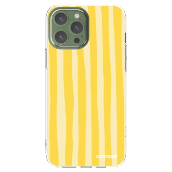 Picasee διαφανής θήκη σιλικόνης Apple iPhone 13 Pro Max - Lines lemon