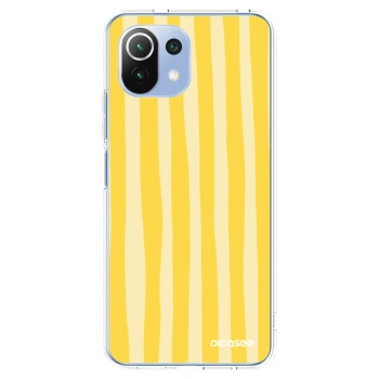 Picasee διαφανής θήκη σιλικόνης Xiaomi 11 Lite 5G NE - Lines lemon