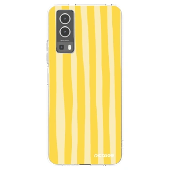 Picasee διαφανής θήκη σιλικόνης Vivo Y72 5G - Lines lemon