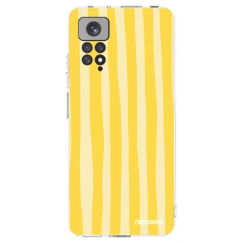 Picasee διαφανής θήκη σιλικόνης Xiaomi Redmi Note 11 - Lines lemon