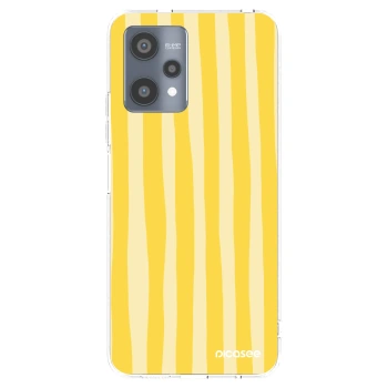 Picasee διαφανής θήκη σιλικόνης Realme 9 Pro 5G - Lines lemon