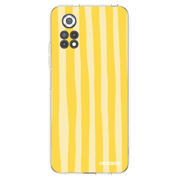 Picasee διαφανής θήκη σιλικόνης Xiaomi Poco X4 Pro 5G - Lines lemon