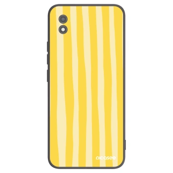 Picasee Μαύρη θήκη σιλικόνης για Realme C11 (2021) - Lines lemon