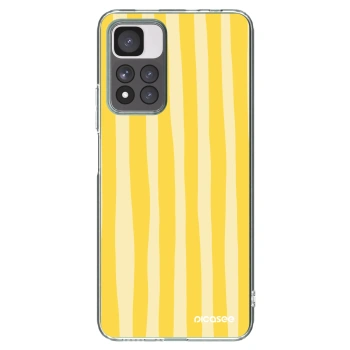Picasee διαφανής θήκη σιλικόνης Xiaomi Redmi Note 11 Pro+ 5G - Lines lemon
