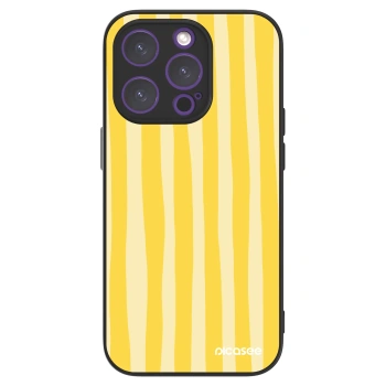 Picasee ULTIMATE CASE MagSafe pro Apple iPhone 14 Pro - Lines lemon