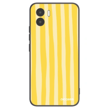 Picasee Μαύρη θήκη σιλικόνης για Xiaomi Redmi A1 - Lines lemon